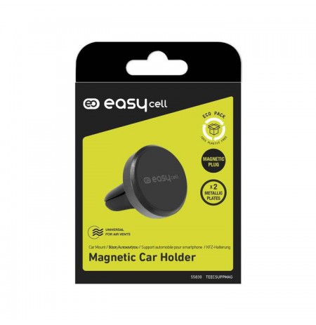 Magnetic Airvent Car Holder By Easycell Black