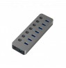 Adapteris USB A 3.0 - 7 x USB 3.0 su jungikliais