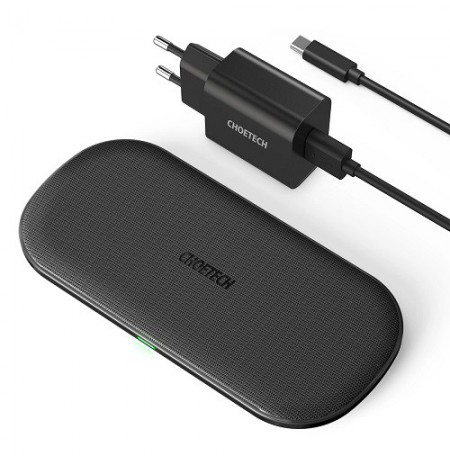 Greitasis bevielis dviejų telefonų įkroviklis CHOETECH, 18W