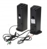 2 in 1 PC Speaker Soundbar Computer RGB LED Backlight Stereo Gaming USB 2 x 3W AUX 3.5 mm