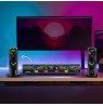 2 in 1 PC Speaker Soundbar Computer RGB LED Backlight Stereo Gaming USB 2 x 3W AUX 3.5 mm