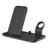 2-in-1 bevielis kroviklis DELTACO 10 W, 5 W, USB-A out 5 W, juodas / QI-1036