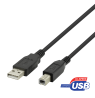  USB-B 2.0 kabelis DELTACO tinkamas spausdintuvams, 1m juodas / USB-210S-K / 00140001