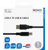  USB-B 2.0 kabelis DELTACO tinkamas spausdintuvams, 1m juodas / USB-210S-K / 00140001