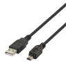 USB 2.0 mini B kabelis DELTACO tinka DSLR fotoaparatams, 1m, juodas / USB-24-K / 00140007
