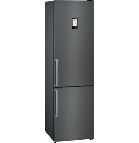 Siemens iQ500 KG39NHXEP fridge-freezer Freestanding 368 L E Black, Stainless steel