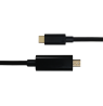 USB-C - miniDisplayPort kabelis DELTACO 4K UHD, paauksuotos jungtys, 2m, juodas / USBC-DP202-K / 00140017