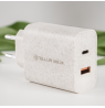 Tellur Green 38W dual port charger Type-C PD20W + USB QC3.0, cream