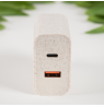 Tellur Green 38W dual port charger Type-C PD20W + USB QC3.0, cream