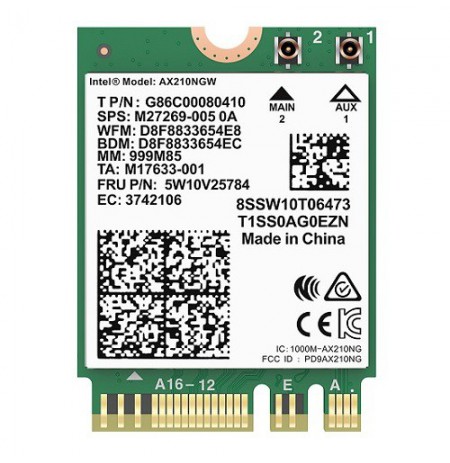 Wi-Fi 6E ir Bluetooth 5.2, M.2 adapteris, 3000Mbps, 2.4GHz, 5GHz, 6GHz