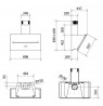 Juodos spalvos pasviręs prie sienos montuojamas gartraukis Baraldi One Wall 60cm 700 m3/h