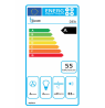 Ner.plieno spalvos T formos prie sienos montuojamas gartraukis Baraldi Dea Wall 90cm 700m3/h