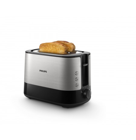 Philips Viva Collection HD2637/90 toaster 2 slice(s) Black, Stainless steel