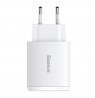 Baseus Compact Quick Charger 2U+C 30W EU White