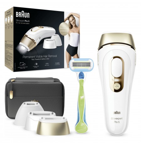 Braun Silk-expert Pro 5 PL5243 Intense pulsed light (IPL) Gold, White