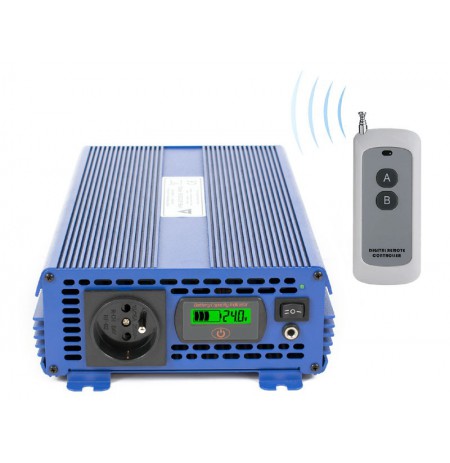 AZO Digital 24 VDC / 230 VAC ECO MODE SINUS IPS-2000S PRO 2000W voltage converter
