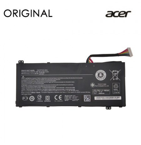 Nešiojamo kompiuterio baterija ACER AC14A8L, 4465mAh, Original