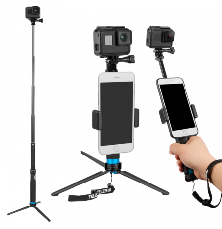 Selfie stick / tripod Telesin for sport cameras (GP-MNP-090-S)