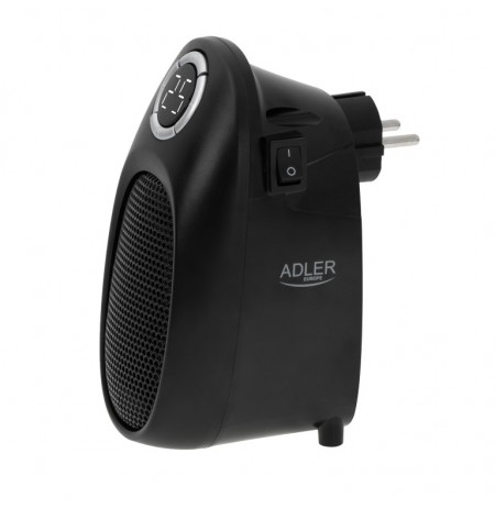 Adler Thermofan - Easy Heater AD 7726 Ceramic, 400 W, Number of power levels 2, Suitable for rooms up to 32 m², Black