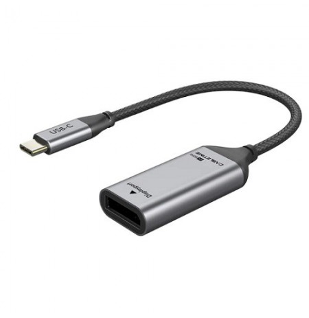 Adapteris USB-C (M) - DisplayPort (F), 4K/60Hz, su paauksuotomis jungtimis