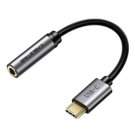Adapteris USB Type-C (M) - ausinių jungtis 3.5mm (F)