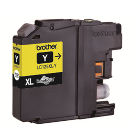 Brother LC125XLY, Yellow Ink Cartridge 1.2K pages for DCP-J4110, MFC-J4410, J4510, J4610, J4710 