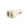 Tellur Green car charger, 36W, 6A (PD18W + QC3.0) cream