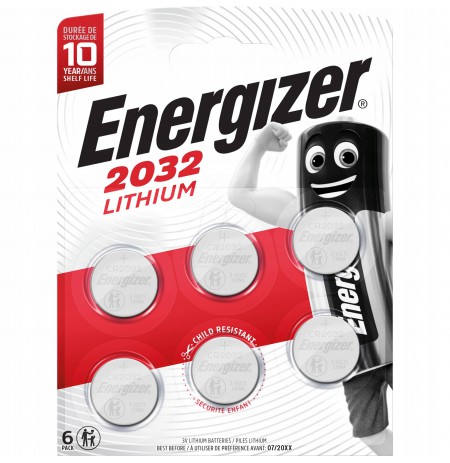 Energizer CR2032 Lithium Disposable Speciality Battery 6 pieces