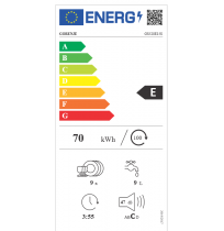 Dishwasher | GS520E15S | Free standing | Width 45 cm | Number of place settings 9 | Number of programs 5 | Energy efficiency cla