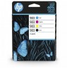 Hewlett-Packard kasečių rinkinys 903 (6ZC73AE), juoda, žydra, purpurinė, geltona kasetė
