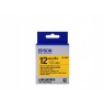 Epson Label Cartridge LK-4YBW Strong Adhesive Black on Yellow 12mm (9m)