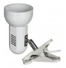 Activejet Clip-on desk lamp, white, metal, E27 thread