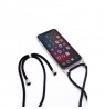 Samsung A30s Case with rope Black Transparent