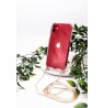 Xiaomi Redmi Note 8 / Redmi Note 8 2021 Silicone TPU Transparent with Necklace Strap Gold