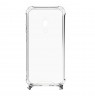 Xiaomi Redmi 8 Silicone TPU Transparent with Necklace Strap Silver