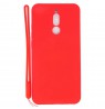 Xiaomi Redmi 8 Soft Touch Silicone Case with Strap Red