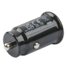 USB automobilinis įkroviklis DELTACO 1x USB-A 2,4 A, 1 m Lightning laidas, juodas / USB-CAR130