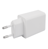 DELTACO USB-C sieninis įkroviklis, 1x USB-C PD 20 W, 1 m USB-C laidas, baltas, USBC-AC146