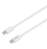 DELTACO USB-C sieninis įkroviklis, 1x USB-C PD 20 W, 1 m USB-C laidas, baltas, USBC-AC146