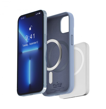 Dėklas PURO Icon Mag skirtas iPhone 14 Max, mėlynas / IPC1467ICONMAGLBLUE