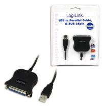Logilink | USB 2.0 adapter to Paralel (LPT) DB25 , 1,8m | USB-A to LPT DB25