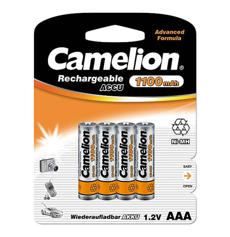 Camelion AAA/HR03, 1100 mAh, Rechargeable Batteries Ni-MH, 4 pc(s)