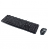 Logitech LGT-MK120-US Keyboard and Mouse Set, Wired, Mouse included, US, International EER, USB Port, Black