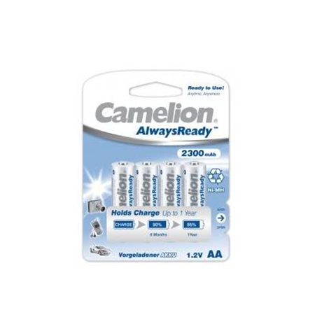 Camelion AA/HR6, 2300 mAh, AlwaysReady Rechargeable Batteries Ni-MH, 4 pc(s)