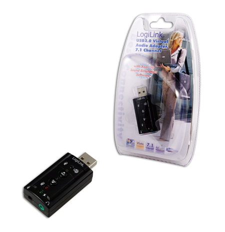 Logilink USB Audio adapter, 7.1 sound effect