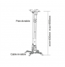 Sunne Projector Ceiling mount, Tilt, Swivel, Maximum weight (capacity) 20 kg, Black