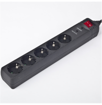 Surge Protector SPG5-C-15/ 4.5 m/ 5 Sockets/ Black