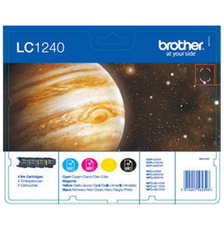 Brother LC1240 Multipack Ink Cartridge, Black, Cyan, Magenta, Yellow