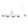 Digitus USB 2.0 Cable Hub, 4-Port 4x USB A/F, 1x USB A male, DC2.5mm (PSU not incl.) DA-70216