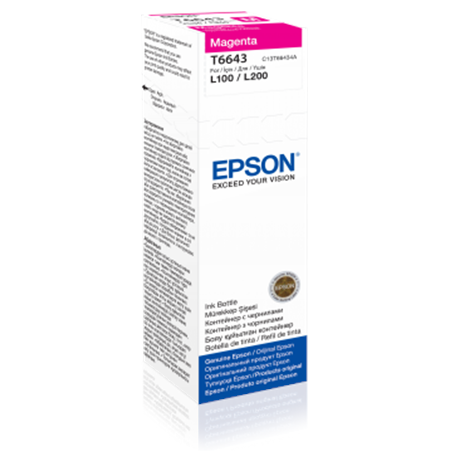 Epson T6643 Ink bottle 70ml Ink Cartridge, Magenta